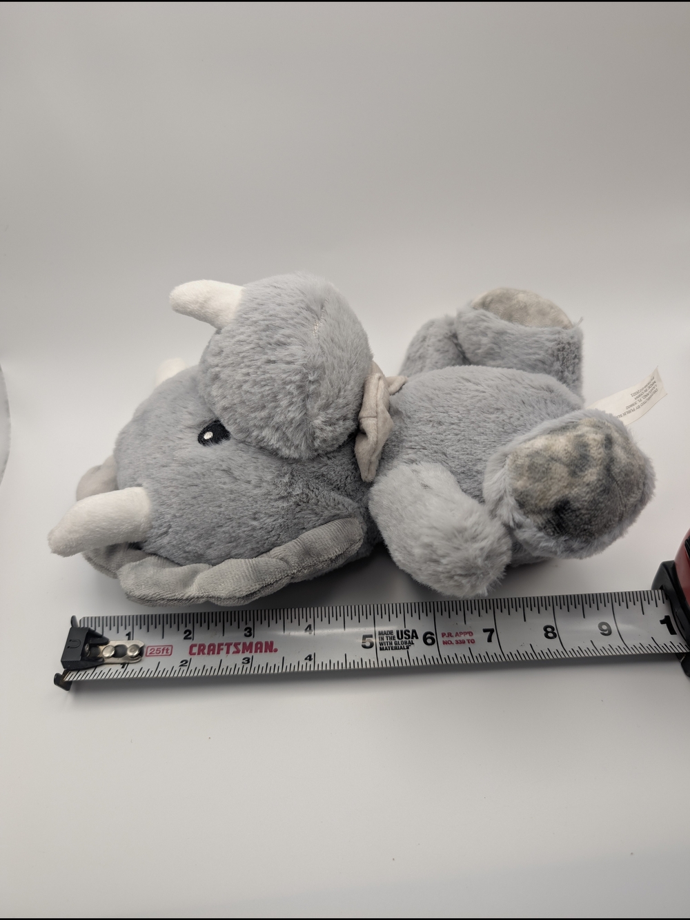 9" Plush Gray Rhinoceros Rhino With Bowtie Publix Supermarket - Picture 9 of 9
